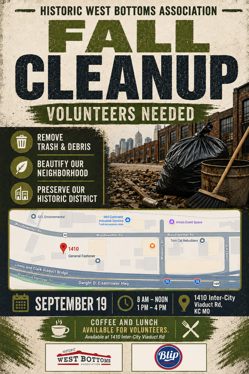 Fall Neighborhood Cleanup poster